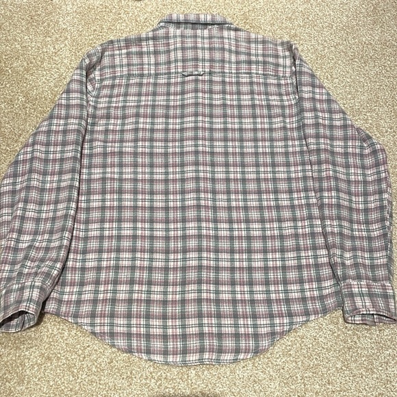 Lauren Brooke 100% Cotton Soft Brushed Pink/Purple/Grey Flannel Button Up Shirt - Picture 8 of 11